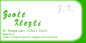 zsolt klezli business card